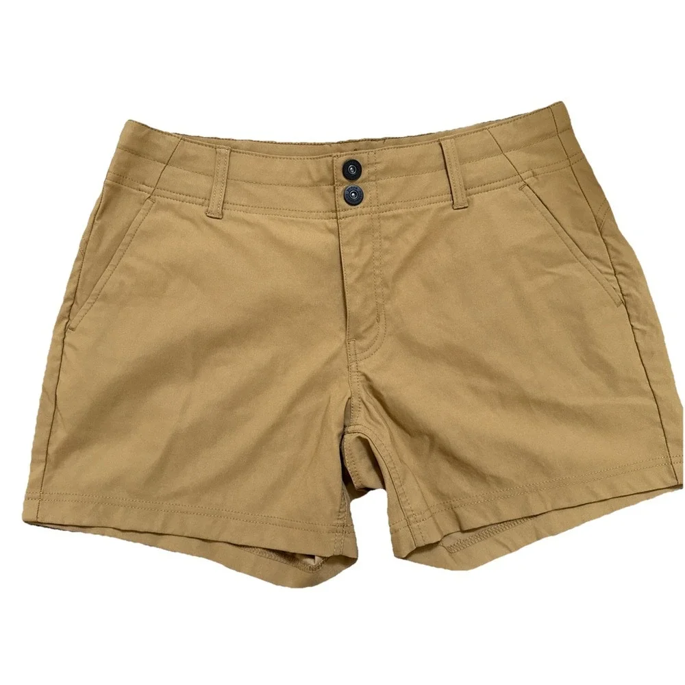 Prana Hiking Shorts Women 12 Brown Trail Outdoor Stretch Performance Quick Dry